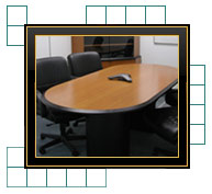 Race shape conference table